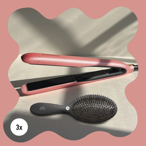 UUTUUS 3 X HH Simonsen Peachy Gold -muotoilurauta + Gloss -kiiltoharja 5-7/25 DEAL