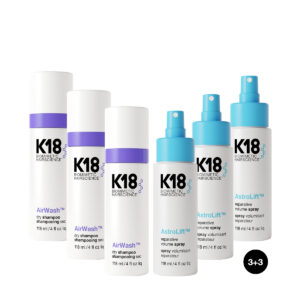 3 X K18 AirWash Dry Shampoo 118ml + AstroLift 118ml 8-9/25 DEAL