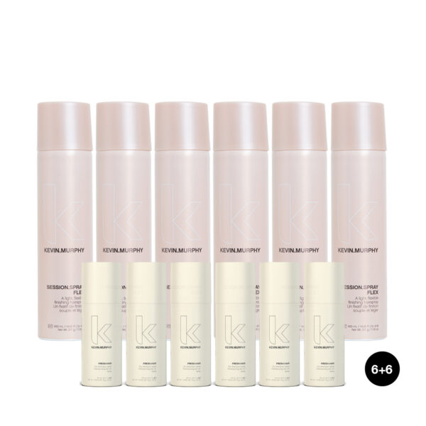 6 x KEVIN.MURPHY SESSION.SPRAY FLEX 400ml + FRESH.HAIR 100ml 8-9/25 DEAL