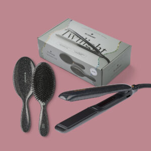 HHS Twilight -muotoilurauta + Gloss -hiusharja - HOLIDAY 25